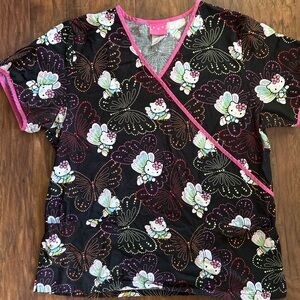 Women’s Hello Kitty Scrub Top Size Large